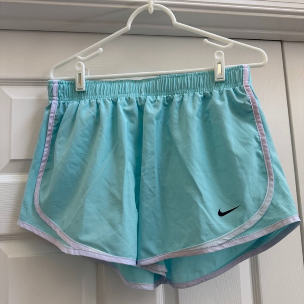 Women's Nike Dri Fit Running Shorts Light Blue Size Large